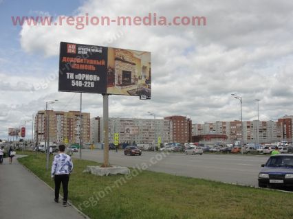 Размещение рекламы  компании "Архитектурный декор" на щитах 3х6  в Тюмени