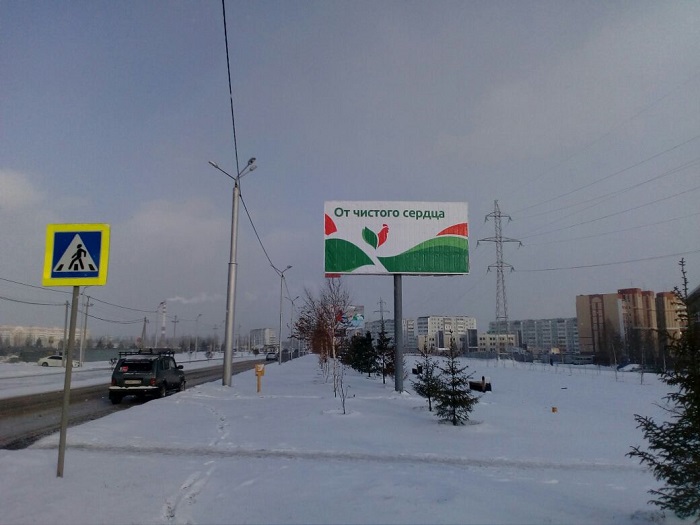 Размещение рекламы компании "Челны Бройлер" на щитах 3х6 в городе Челны Бройлер