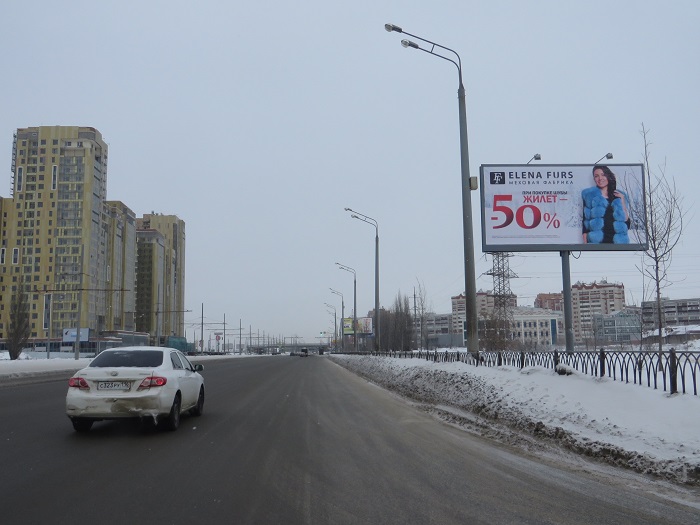 Размещение на щитах 3х6 рекламы "Elena furs" Казань