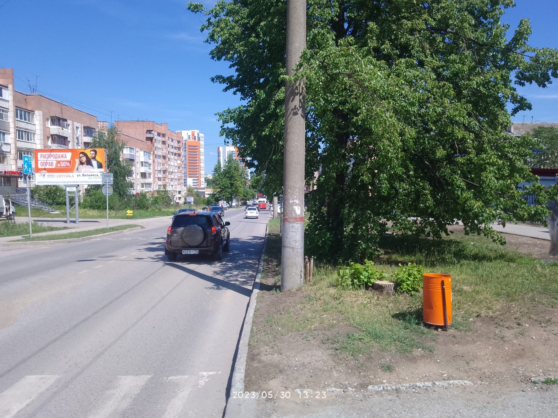 Размещение оптики "Точка зрения" на щитах 3х6 в городе Пермь