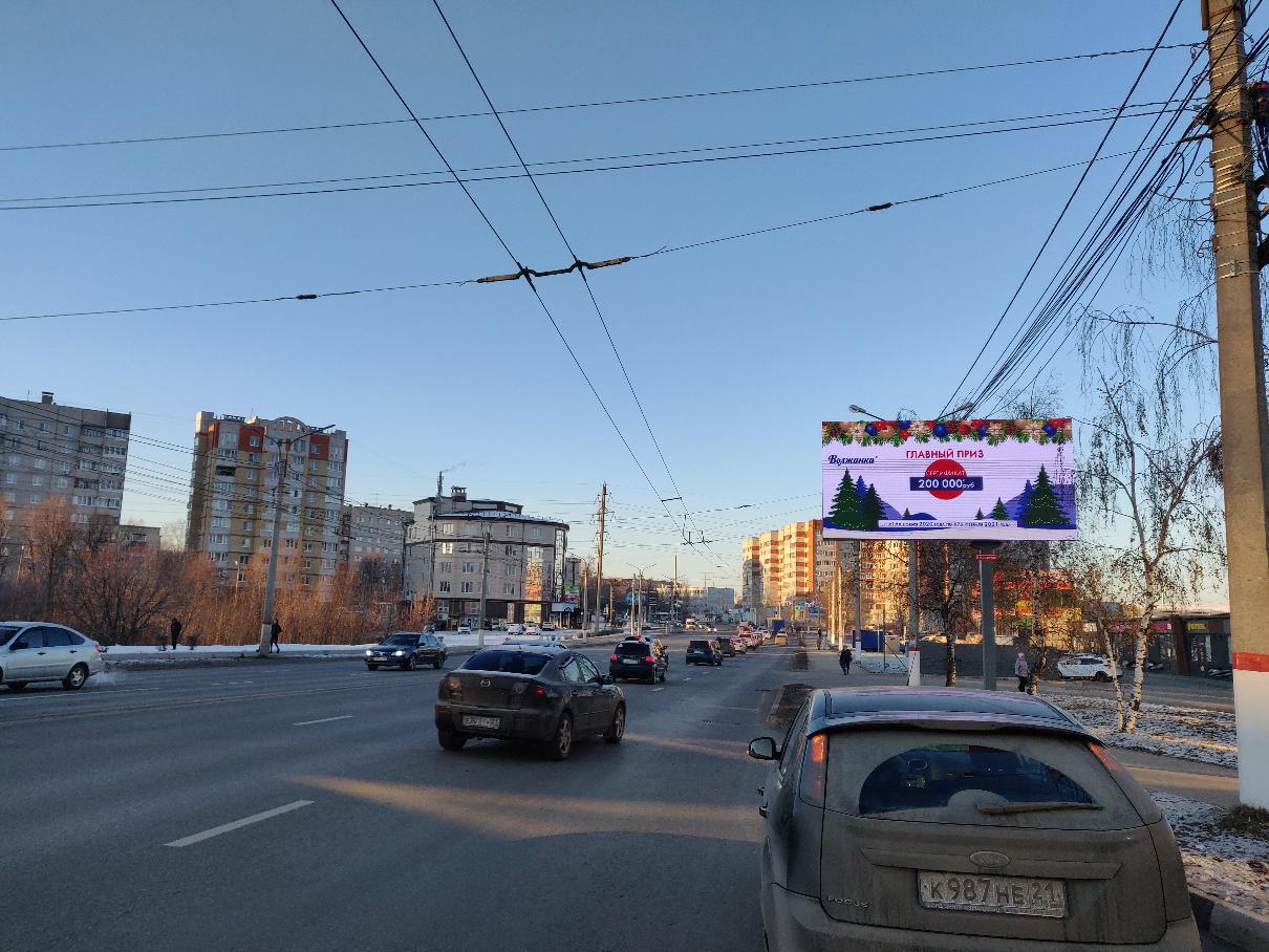 Размещение рекламы нашего  клиента "Волжанка" на цифровых щитах 3х6 в г. Чебоксары