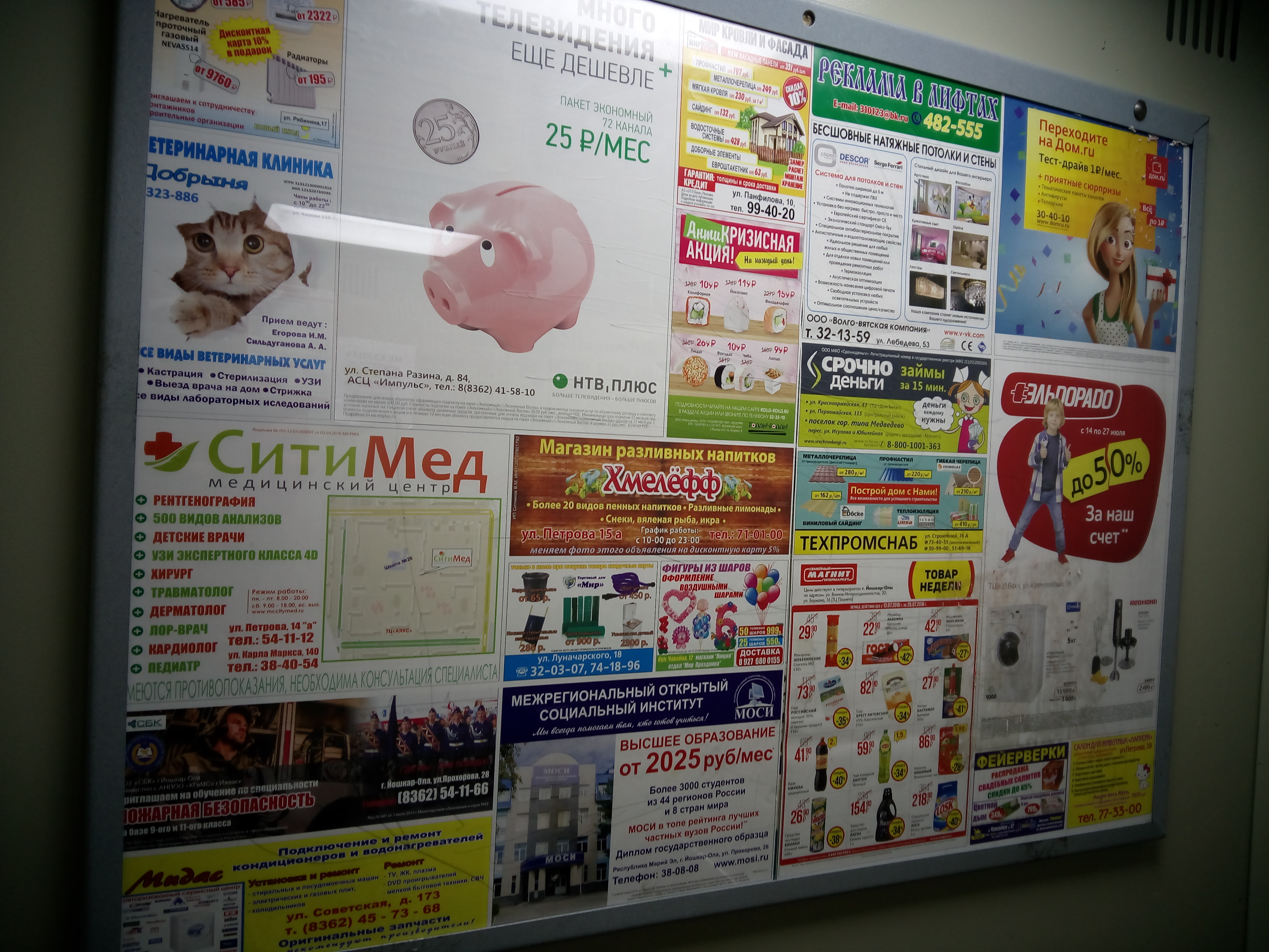 Размещение рекламы компании "Хмелёфф" в г. Йошкар-Ола