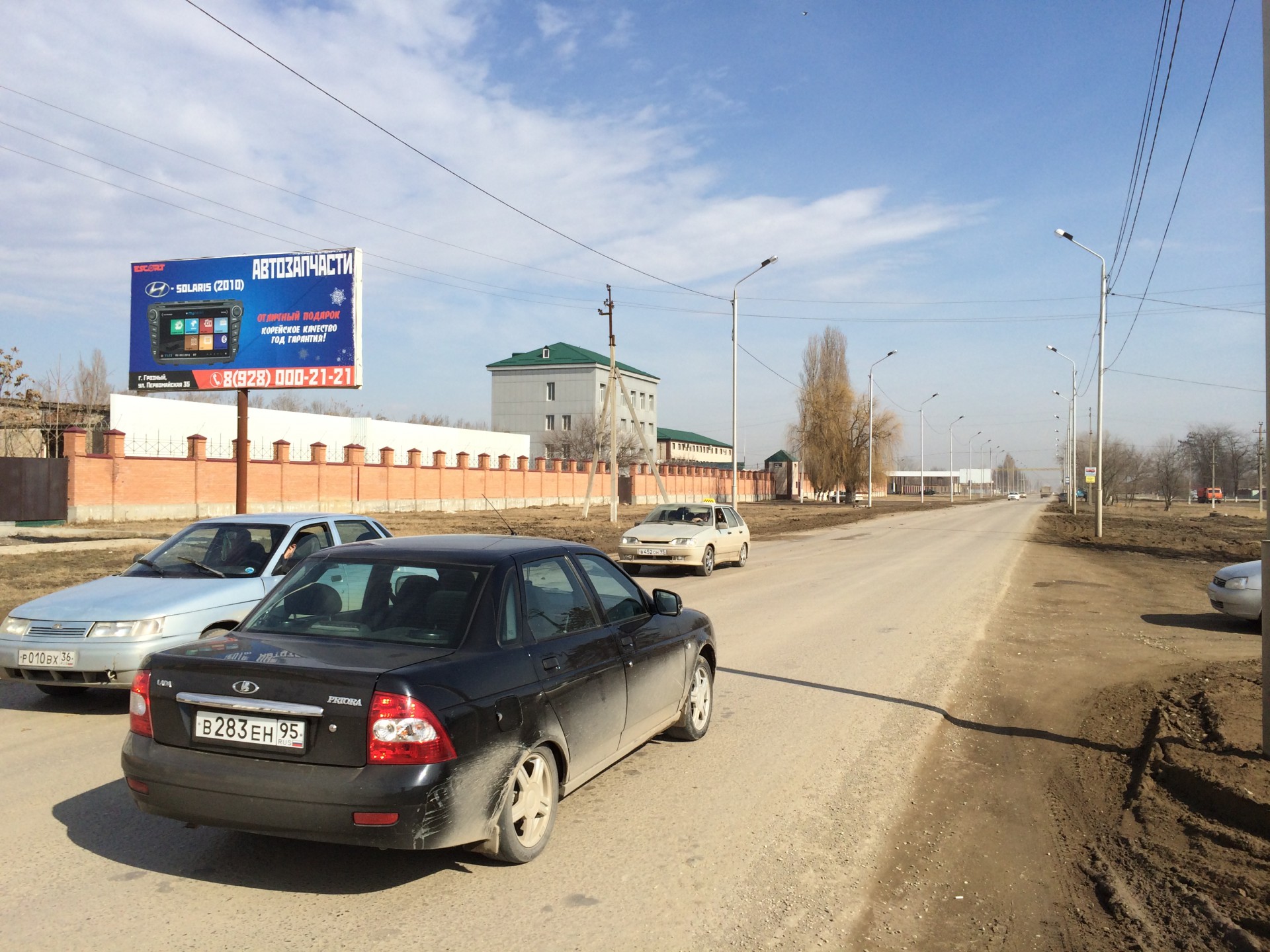 Щит 3х6 в г. Грозный | Петропавловское шоссе, направление на авторынок,  выезд из г. Грозный в сторону Петропавловвска | ООО 