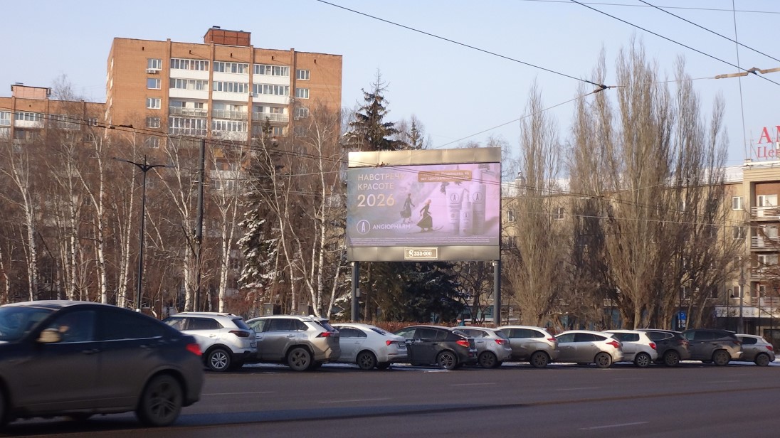 Размещение рекламы нашего клиента «Ангиофарм» на видеоэкранах в Ижевске