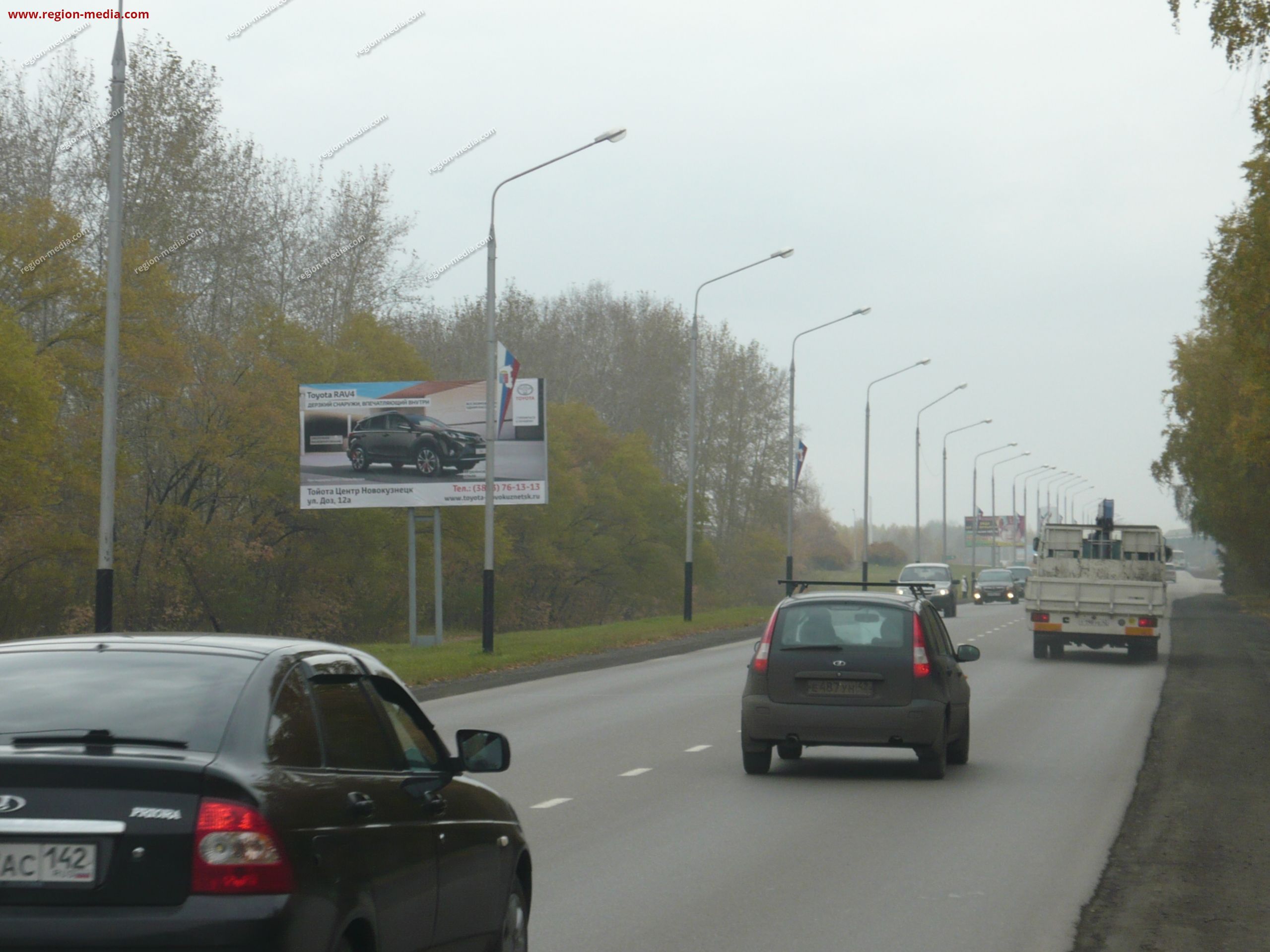 Щит 3х6 в г. Киселевск | автодорога Центр города - Красный камень, подъем  на Березовую рощу, ст.В | ООО 