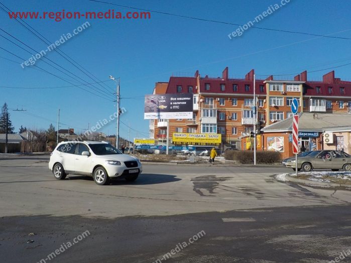 Размещение рекламы нашего клиента "Кристалл Авто" на щитах 3х6 в г. Таганрог