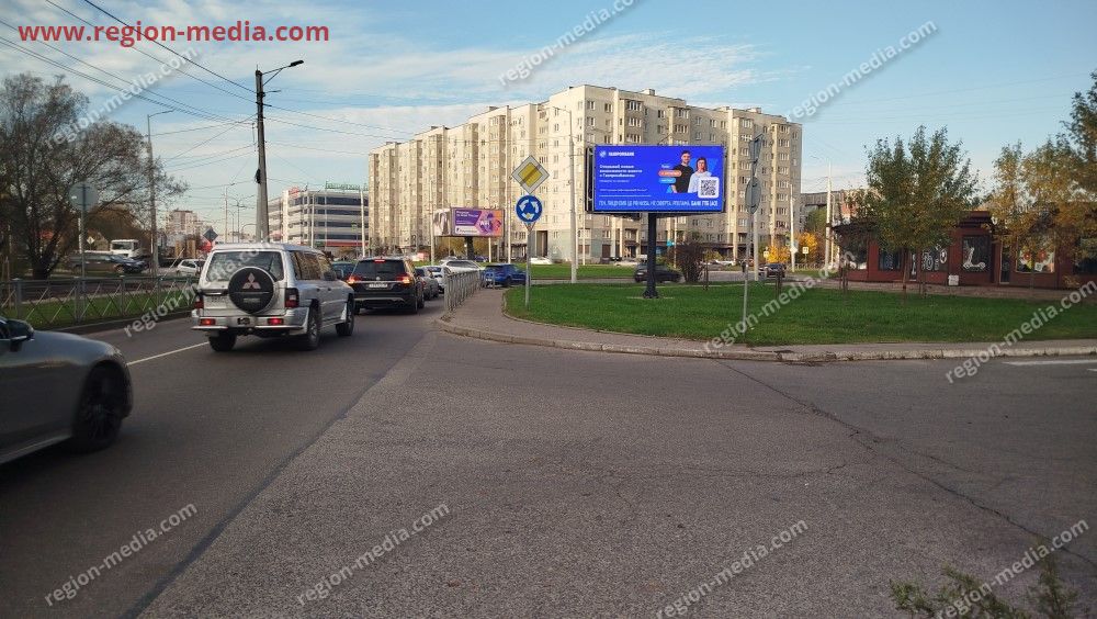 Размещение рекламы компании "Газпром" на видеоэкранах в Калининград