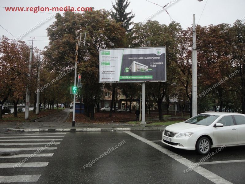 Размещение рекламы  компании "Шкода" на щитах 3х6  в Владикавказе