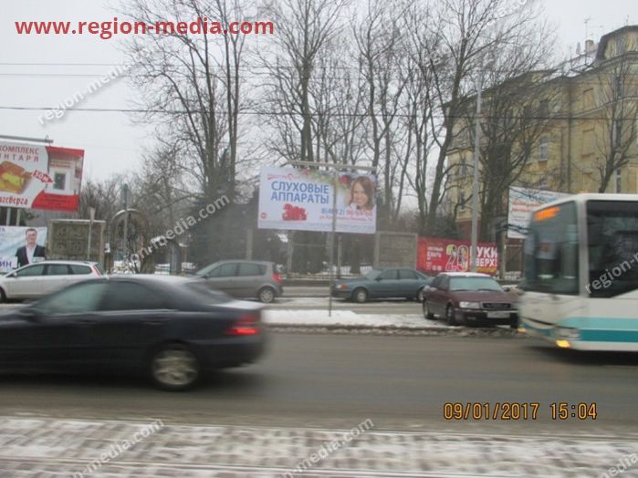 Размещение рекламы нашего клиента "Мастерслух" на щитах 3х6 в г. Калининград