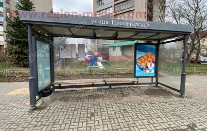 Размещение рекламы на остановках нашего клиента "ЁСуши" в г. Липецк