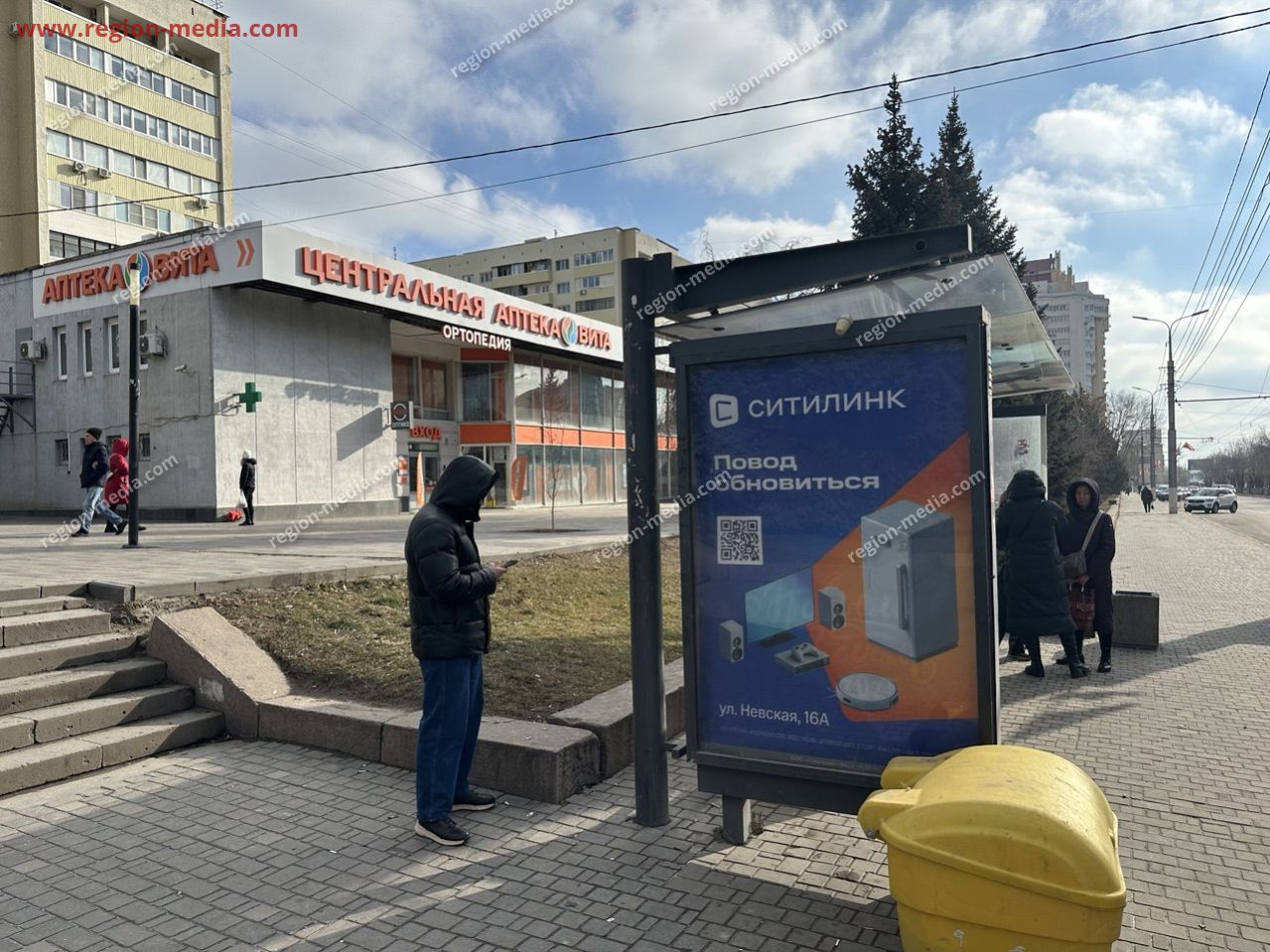 Размещение рекламы на остановках нашего клиента ООО «Ситилинк» в г. Волгоград