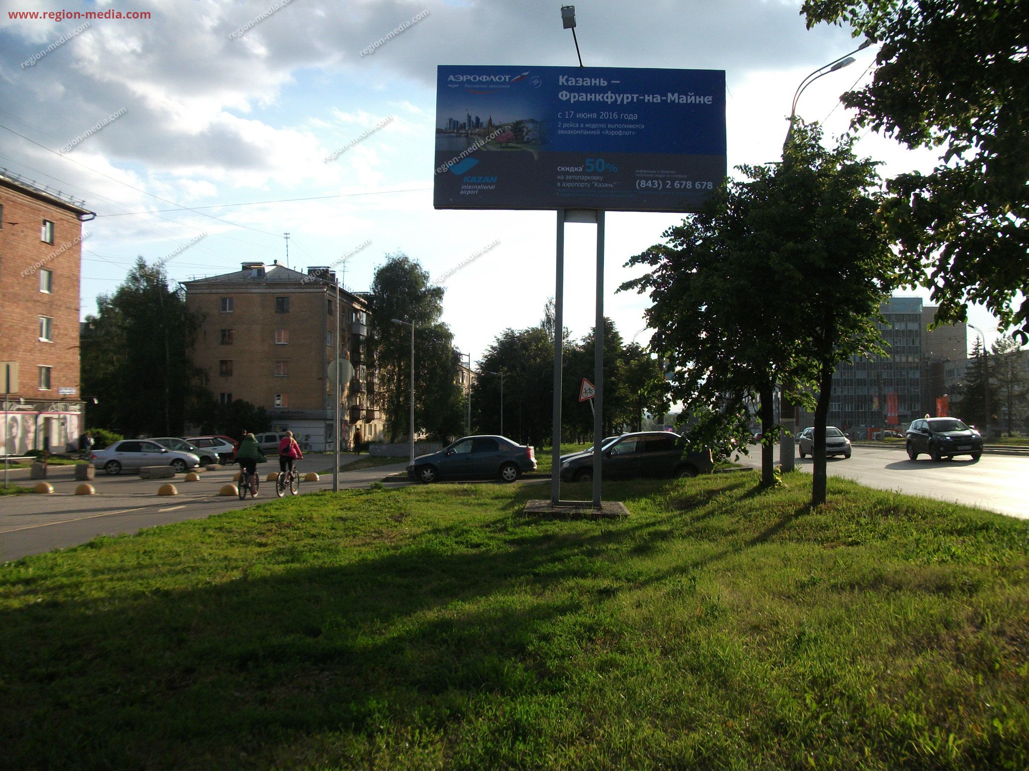 Размещение рекламы компании "Аэрофлот" на щитах 3х6 в городе Ижевск