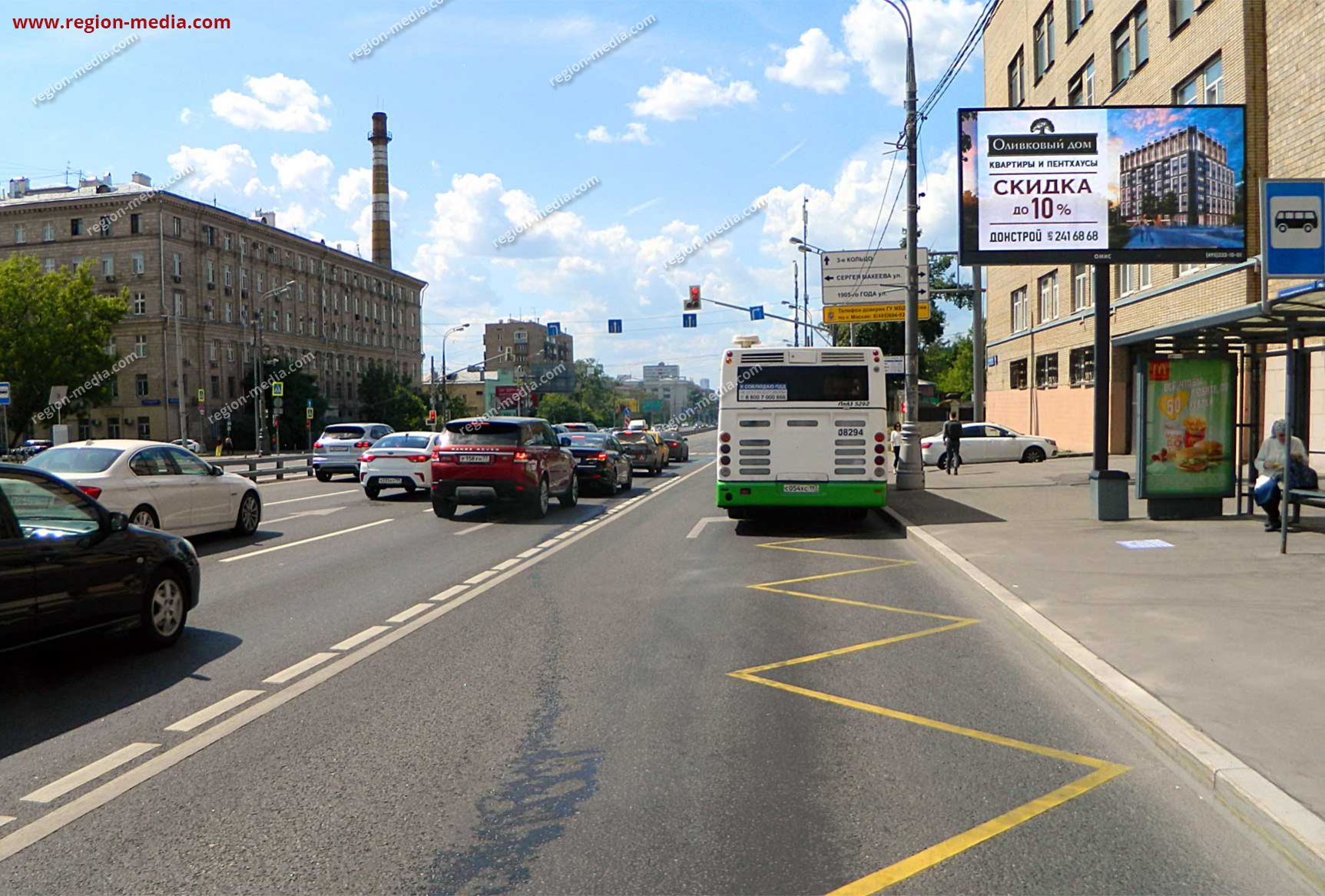 МОСКВА | Звенигородское шоссе, дом 20, угол дома до пересечения с улицей Сергея  Макеева ТРИВИЖН А | ООО 