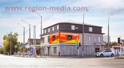 Установлен новый угловой  медиафасад в городе Краснодар