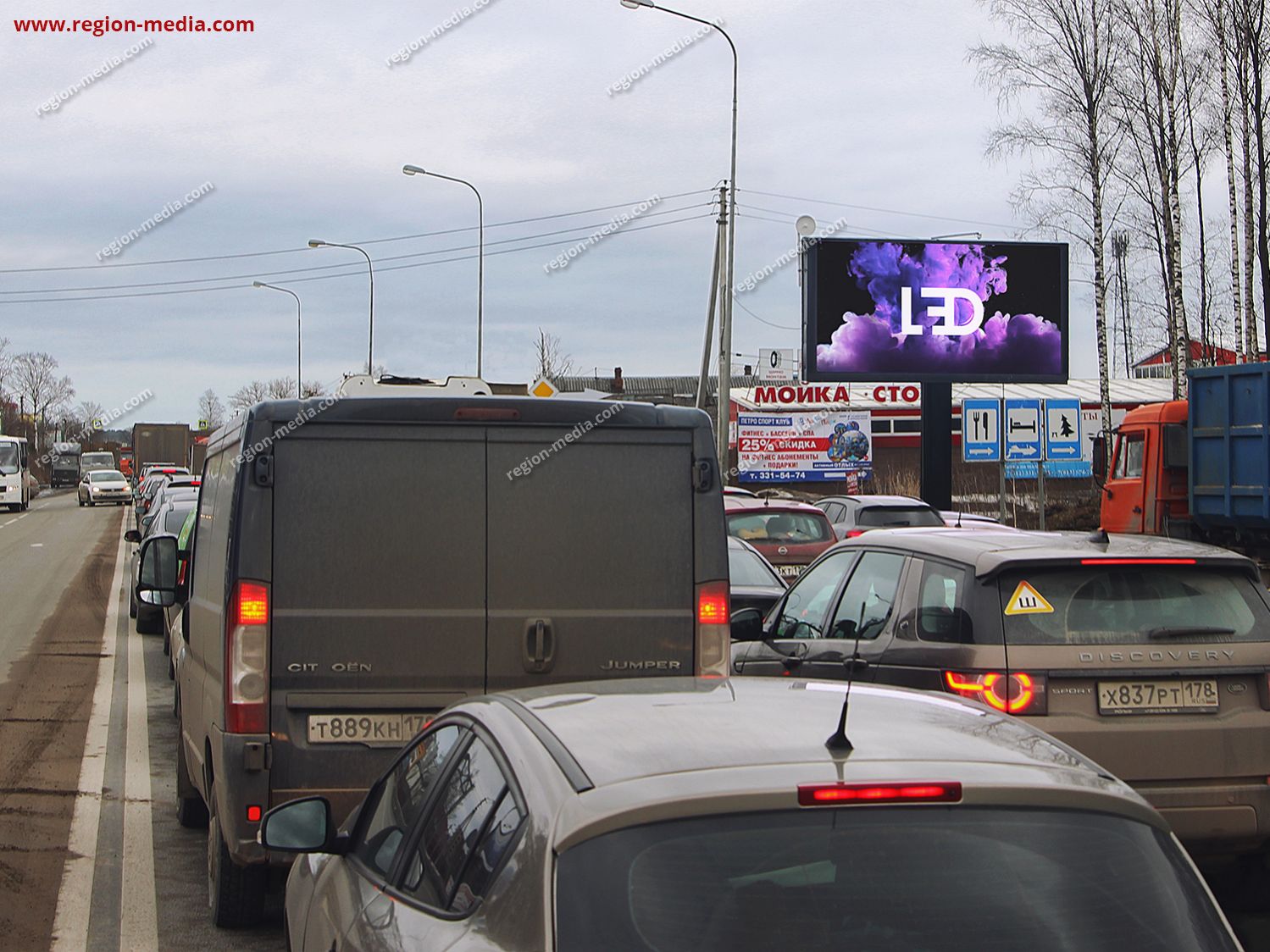 Щит 3х6 в г. Санкт-Петербург | 2 км 350 м, Колтушское шоссе, п.Янино А |  ООО 